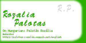 rozalia palotas business card